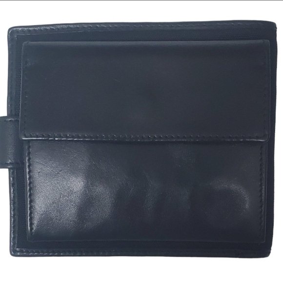 GUCCI Fabric and Leather Bi-Fold Wallet in Black #03409590996 - Picture 6 of 7